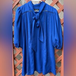 TOCCIN(NY) Royal Blue Bow Neck Dress – Size S